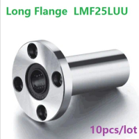 10pcs/lot LMF25LUU 25mm 25*40*112mm long round Flange linear ball bearings bushing for 3D printer 25x40x112mm