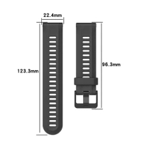 Replacement 22.4mm Watch Strap Band For Garmin Forerunner 955 Descent G1 Accessories Soft Silicone Smart Wristbands Wrist Strap