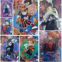 Anime Demon Slayer Kamado Nezuko Douma Enmu Hashibira Inosuke Kibutsuji Muzan collection card Children's toys Board game card