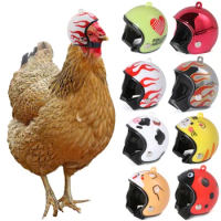Funny Chicken Helmet Pet Protective Gear Sun Rain Protection Helmet Costumes Accessories Bird Hens Small Pet Supplies