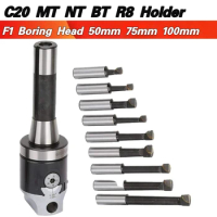 F1 Boring Head 50mm 75mm 100mm CNC Lathe Rough Boring Processing Paired with BT30 BT40 NT30 NT40 C20