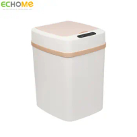 ECHOME Trash Can Kitchen Intelligent Inductive Home Living Room Bathroom Press Button Version Large Screen Mute Power Saving