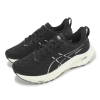 【asics 亞瑟士】慢跑鞋 GT-2000 13 2E 女鞋 超寬楦 黑 米白 支撐 回彈 運動鞋 亞瑟士(1012B664003)