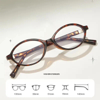 【Dhot】 KANDREA Classics Small Frames Anti Blue Ray Myopia Glasses Women Retro Oval Reading Glasses A