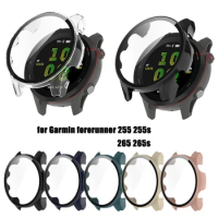 Tempered Glass Screen Protective Case Protector Film for Garmin Forerunner 265/265S/255/255S Full Protection Watch Case Cover