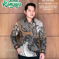 KEMEJA BATIK PRIA SOLO KRESNA FULL FURING KATUN HALUS SRAGENAN