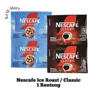 Nescafe Classic Ice Roast Americano 1 renteng renceng isi 10 sachet kopi murni instan minuman bubuk 