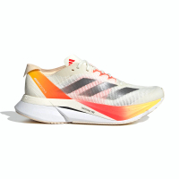 【adidas 愛迪達】Adizero Boston 12 W 女鞋 象牙白橘色 輕量 避震 中長跑 運動鞋 慢跑鞋 IG3325