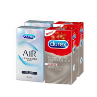 Durex 杜蕾斯 AIR輕薄幻隱裝衛生套8入*2盒+超薄裝更薄型10入*2盒