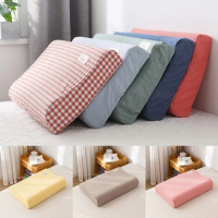 New Soft Cotton Latex Pillow Case Cover Solid Plaid Sleeping Pillowcase For Memory Foam Pillow Latex Pillow 30X50cm/40X60cm