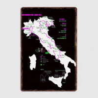 Tour of the Giro d'Italia 2024 Vintage Posters Wall Art Metal Plaques Tin Sign Interior Home Room Decoration Kitchen Wall Decor
