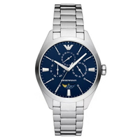 EMPORIO ARMANI 亞曼尼 Claudio系列 AR11553 雋永經典藍三眼月相手錶 藍面 43MM｜樂天全館特惠中★指定刷卡回饋10%