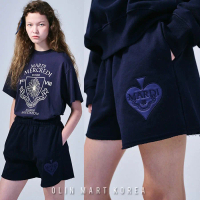 New Mardi_Sweat Shorts Satin Spade_Navy Katun Lembut