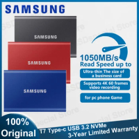 NEW Original SAMSUNG Portable SSD T7 External Hard Drive 500GB 1TB 2TB USB 3.2 Gen 2 Type-C Solid State Drive for Laptop Desktop