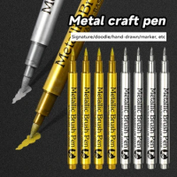 Gold &amp; Silver Metallic Marker Pens Waterproof, Permanent Paint Markers for Rock, Mug, Ceramic, Glass &amp; DIY Painting