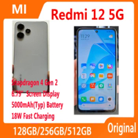 Global Rom Xiaomi Redmi 12 5G Mobile Phone Snapdragon 4 Gen2 50MP Camera 6.79 inch Screen 5000mAh Battery