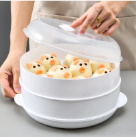 【2層】微波爐蒸籠 微波爐專用食物盒 加水加熱蒸盒 #DADADI 