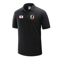 日本Japan國家隊男裝翻領Polo衫世界杯足球運動訓練隊服短袖T恤夏