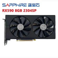 SAPPHIRE RX 590 GME 8G Graphics Card D5 2304SP GDDR5 Video Cards for AMD RX590 8GB GME Desktop computer game Cards Map Used