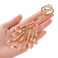 創意水晶吊墜鑰匙扣掛件網紅ins女士包包掛飾個性汽車鏈鎖匙圈環
