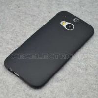 New High Quality Black TPU Matte Gel Skin Case Cover For HTC One M8 Free Shipping