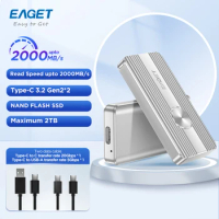 EAGET M61 Portable External SSD Type-C 3.2 Gen2 1TB 512G 256GB 2tb 4TB Hard Drive Portable Solid State Disk For Laptop PC