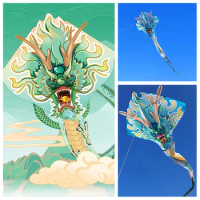 Free Shipping dragon kites flying outdoor games fun toys Chinese traditional wind kites Air bounce Power kite spadochron Kevlar