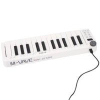 25-Key M-VAVE MIDI Keyboard SMK-25mini MIDI Controller with Wireless Function MIDI Control Keyboard USB with 25 Sensitive Keys