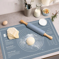 Silicone Baking Mat Kneading Dough Mat Pizza Cake Dough Maker Pastry Kitchen Cooking Grill Gadgets Bakeware Table Mats Pad Sheet