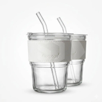 Tumbler Kaca + Sedotan Souvenir