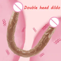 Soft Double Head Dildo Long Jelly Realistic Dildo Double Ended Dildo Flexible Penis for Women Masturbator Sex Toys for Lesbian