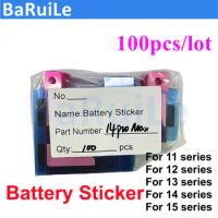 BaRuiLe 100pcs Battery Sticker for iPhone 11 12 Pro Max 13 mini 14 15 Plus Battery Tape Adhesive Replacement Parts