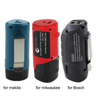 USB adapter Charger for Makita Bosch Milwaukee 12V 10.8V li-ion Power Tools Battery Power Bank to charger the cell phone ipad