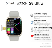 Smartwatch S9 Ultra Sim Card Waterproof Wireless Charge Sport Jam Tangan Wanita  Wifi 6+64GB PlaySto
