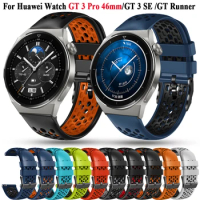 22mm Watch Strap For Huawei Watch GT 3 2 Pro 46mm Sport Silicone Band Bracelet For Huawei Watch 4 Pr