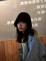 羊毛水桶帽子女秋冬款韓版日系遮臉盆帽網紅款燈罩乞丐毛呢漁夫帽1入