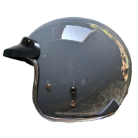 HELM LIST CHROME SET PET / HELM BOGO RETRO FULL LEHER SNI Motorcycle