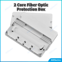 50PCS/bag 2 Core Fiber Optic Protection Box Fiber Optic Termination Box FTTH Box 2 In 2 out Fiber optic covered wire cable