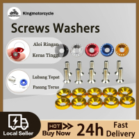 New Universal 10Pcs M6x15 Aluminium Alloy JDM Screw With Washer Rear Fender Bumper License Plate Bo