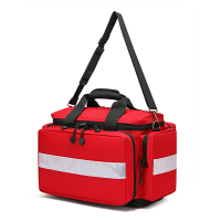 Beg Trauma Perubatan Merah Nilon L48cm x W31cm x H31cm