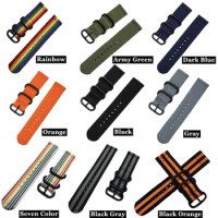 Nylon canvas Strap for Xiaomi huami Amazfit Stratos 3 2 2S /PACE/GTR 47MM Watch Band for Huawei Watch GT GT2 GT 3 46mm Straps