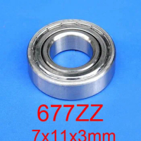 100pcs 677 677ZZ MR117ZZ 7x11x3mm High precision mini thin deep groove ball bearing