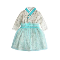 【Baby 童衣】任選 長袖洋裝 韓國女童傳統韓服 82039(粉藍)