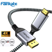4K30HZ DisplayPort to HDMI Cable 120Hz Display Cable to HDMI Extend Displayer for Laptop to Monitor HDTV Desktop Projector