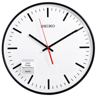 【SEIKO 精工】極簡立體 滑動式秒針 靜音 時鐘 掛鐘SK048(QXA701K)