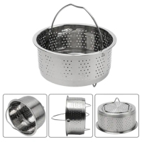 Stainless Steel Steamer Basket In Stant Pot Accessories For Instant Cooker With Silicone Handle Pressure Cooker Rice Steamer