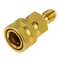 Car R134A Refrigerant Quick Couplers Adapter 180 Degree Low Side A/C Air Condition Manifold Gauge Adapter Connector 1/4" SAE