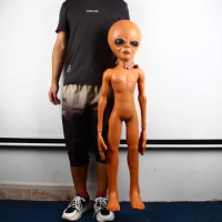 x-merry toy Alien Latex Prop Lifesize UFO Roswell Martian Lil Mayo Area 51 Scary Prop For Halloween Party