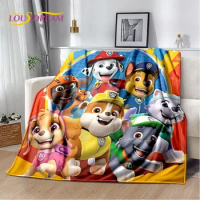 Cute cartoon paw p-patrol dog gift soft plush blanket, flanel blanket throw blanket living room bedr