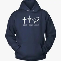 Jaket Hoodie Sweater Jumper Distro FAiTH HOPE LOVE Rohani Katolik Kristen Agama Iman Harapan Cinta s